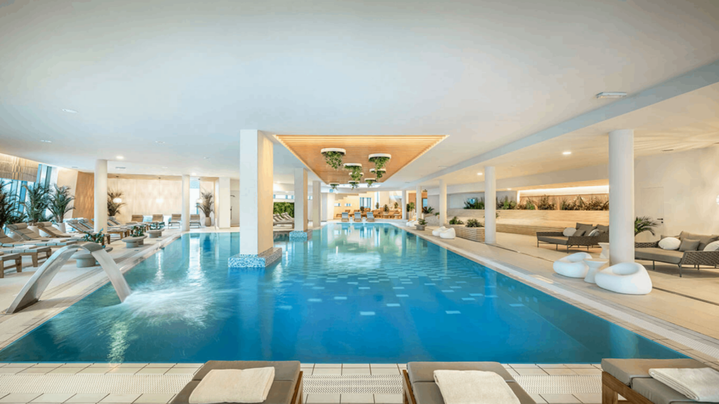 Indoor swimming pool and lounge area at Valamar Lacroma Hotel during the 5-night Dubrovnik stay.